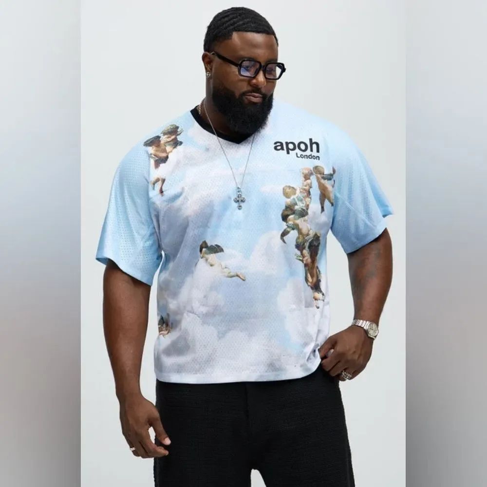 Apoh London Renaissance Blue Short Sleeve Graphic Jersey
